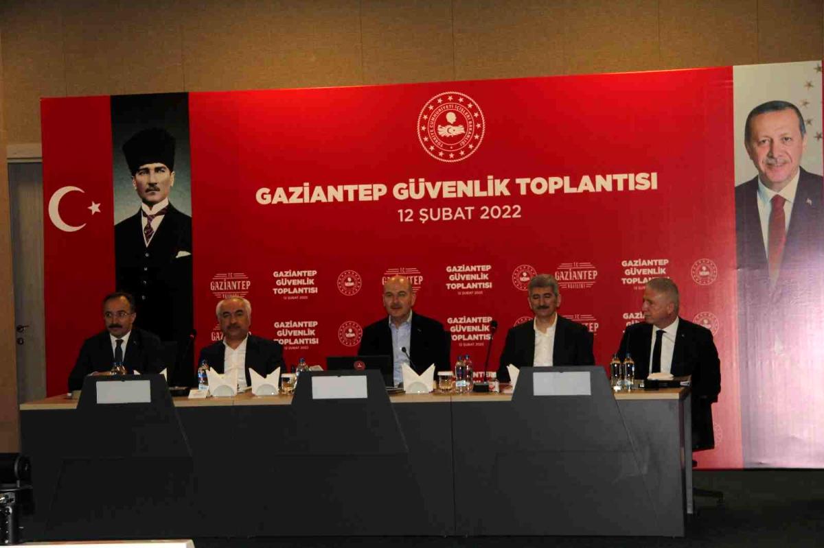 Bakan Soylu Gaziantep te güvenlik toplantısına katıldı