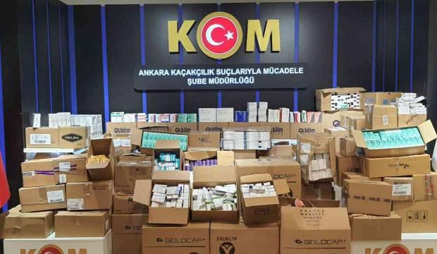 Ankara’da 925 bin kaçak ilaç ele geçirildi