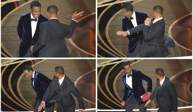 Oscar töreninde şoke eden an: Will Smith, eşine laf atan sunucuyu tokatladı