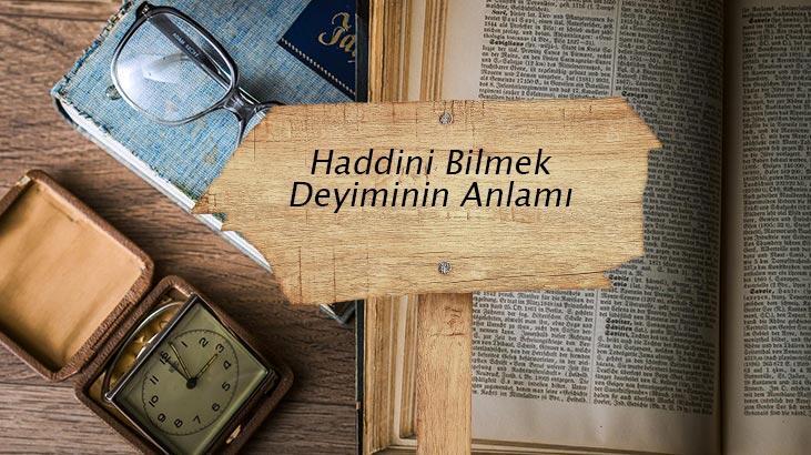 Haddini Bilmek Deyiminin Anlamı Ne Demek? Haddini Bilmek İle İlgili Örnek Cümleler