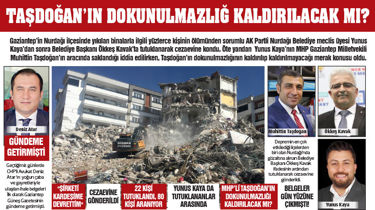 MHP’Lİ TAŞDOĞAN’IN DOKUNULMAZLIĞ KALDIRILACAK MI?