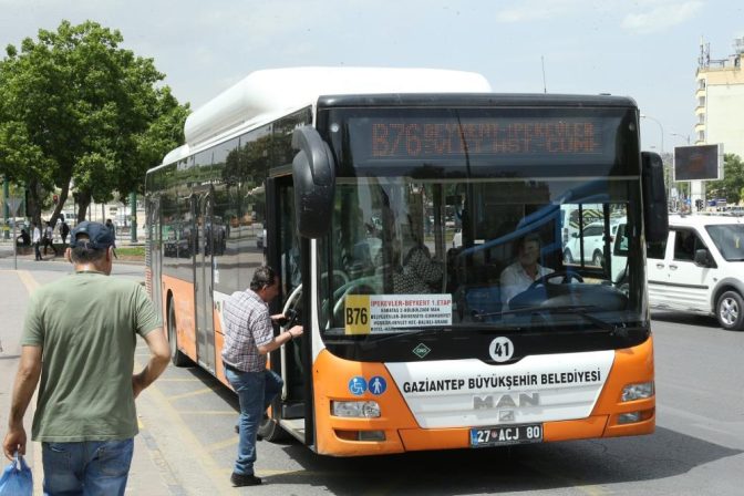 Gaziantep’te 23 Nisan’da toplu taşıma ücretsiz olacak