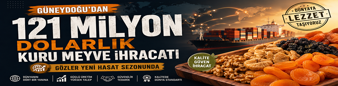 Güneydoğu’dan 121 Milyon Dolarlık Kuru Meyve İhracatı