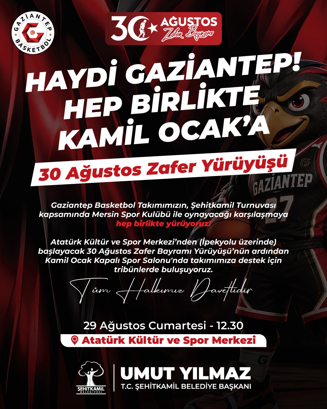 BAŞKAN YILMAZ’DAN GAZİANTEP BASKETBOL’A DESTEK DAVETİ