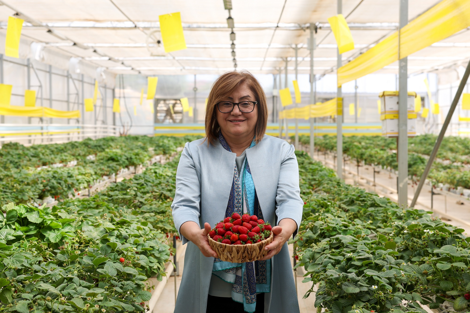 GAZİANTEP BÜYÜKŞEHİR ÇÖP DEPOLAMA SAHASINDA ORGANİK ÜRETİMLE YILDA 28 TON HASAT YAPIYOR